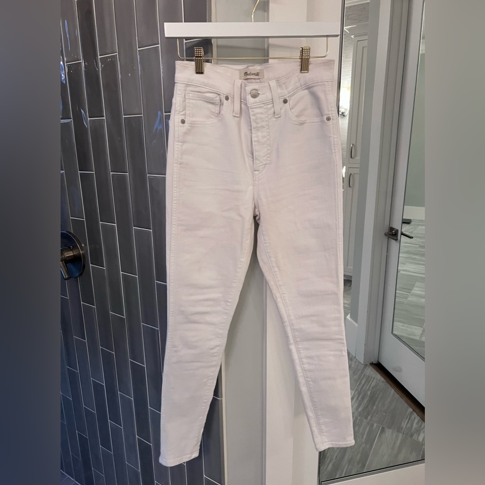 Madewell Size 27 High Rise Skinny White Jeans